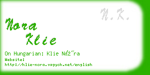 nora klie business card